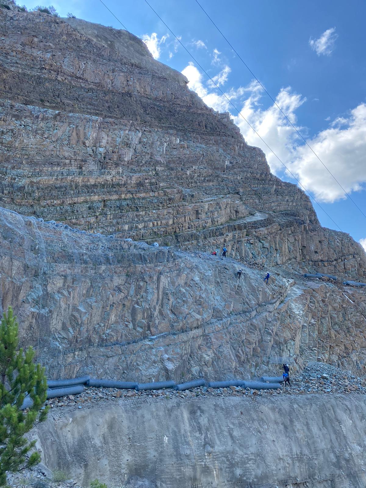 Torul Barajı Çelik Ağ Koruması