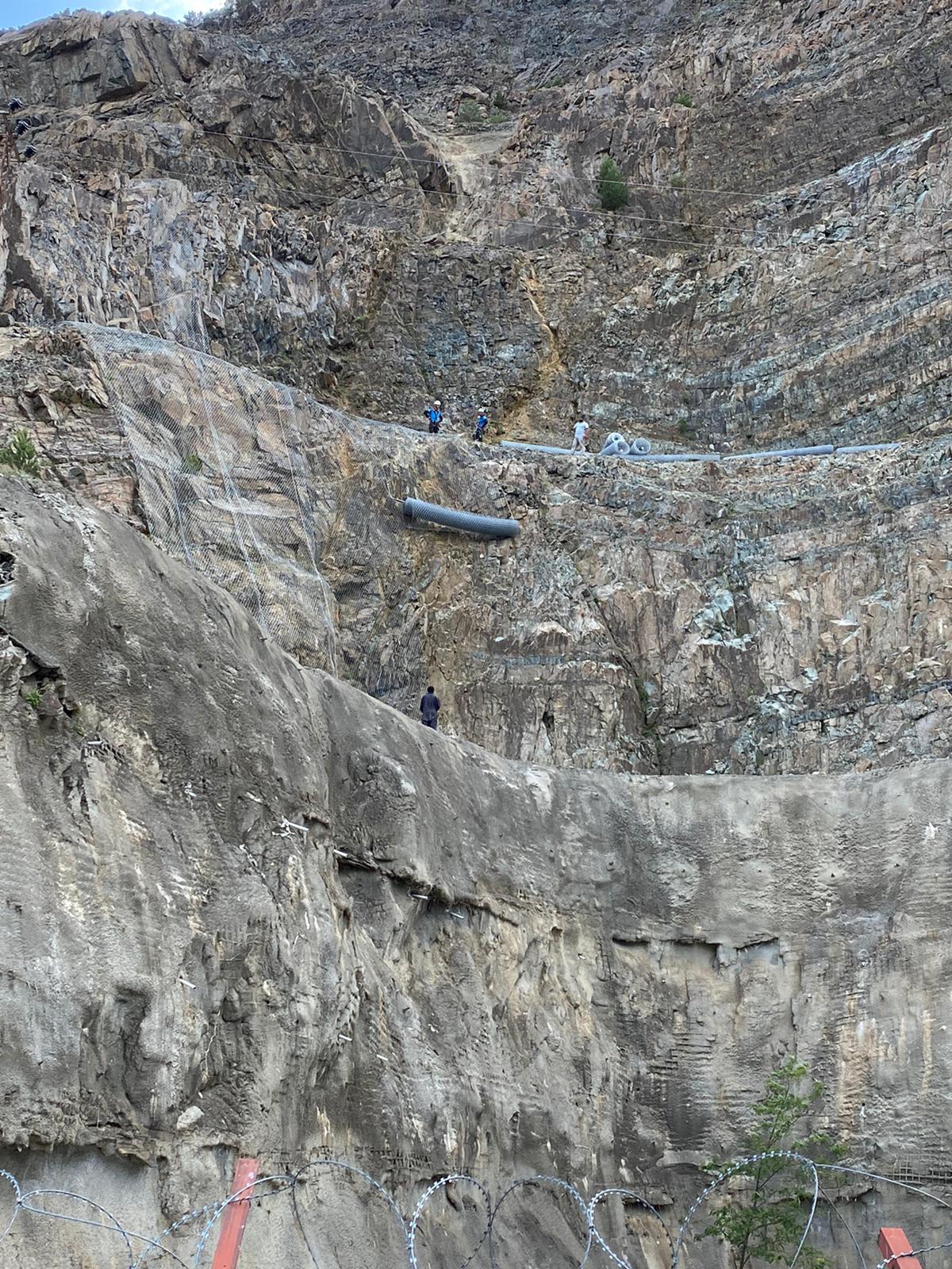 Torul Barajı Çelik Ağ Koruması