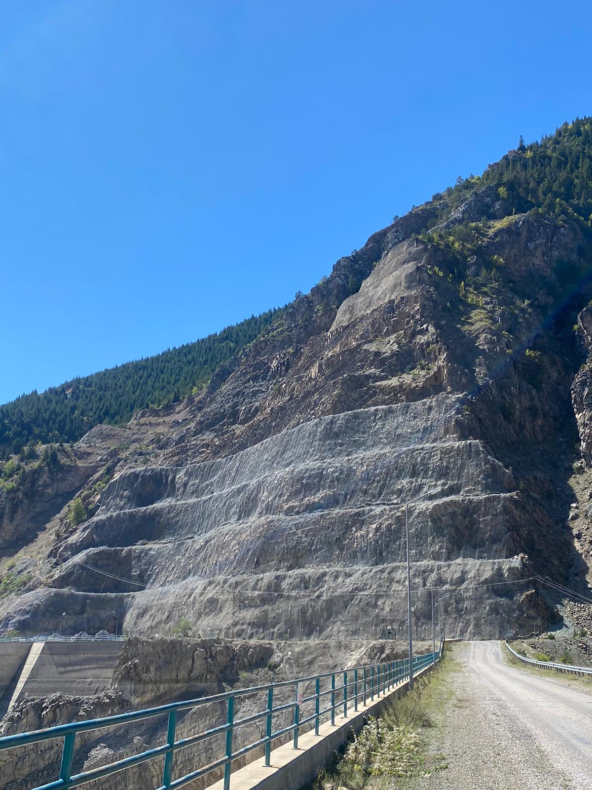 Torul Barajı Çelik Ağ Koruması