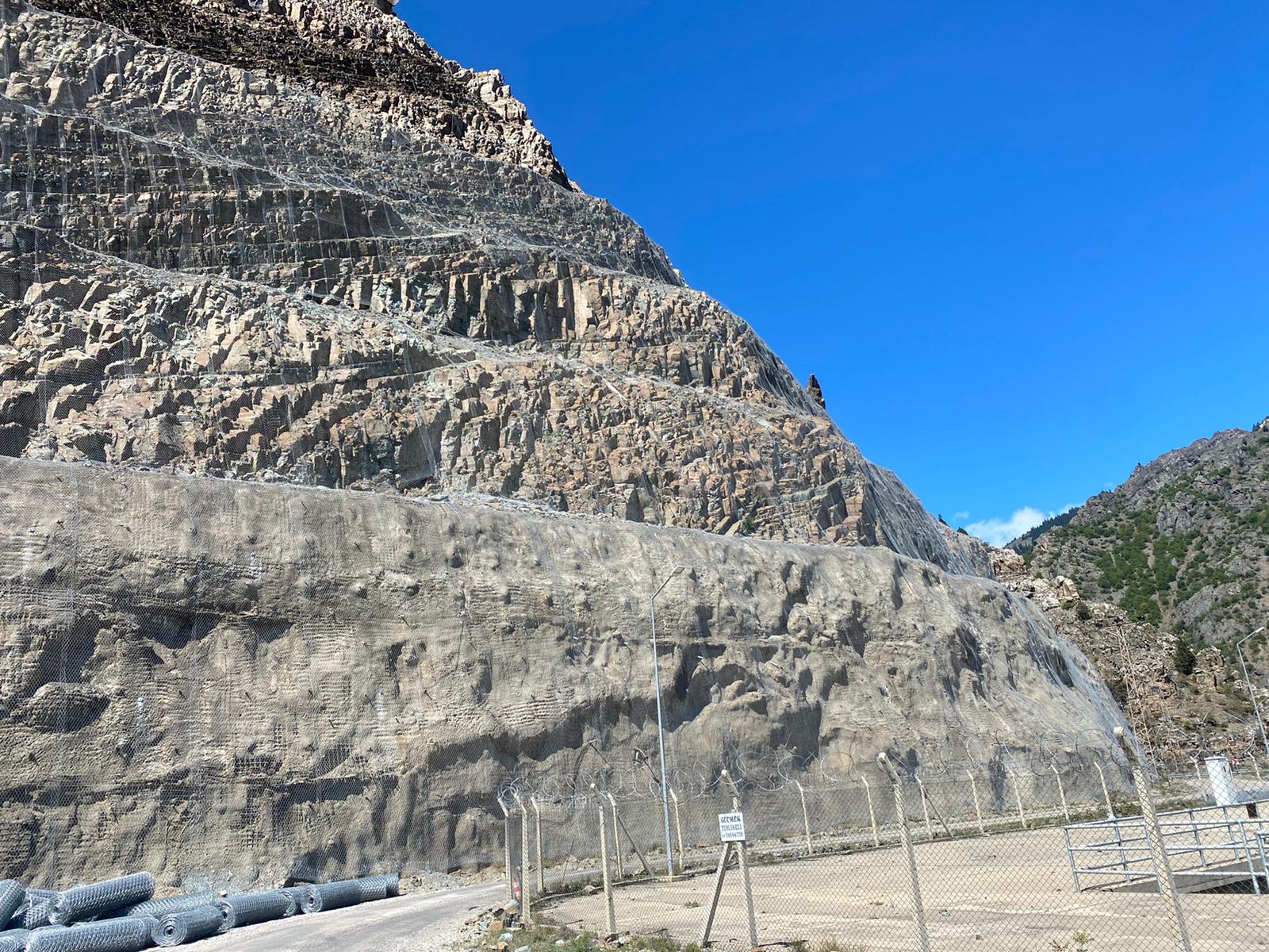 Torul Barajı Çelik Ağ Koruması