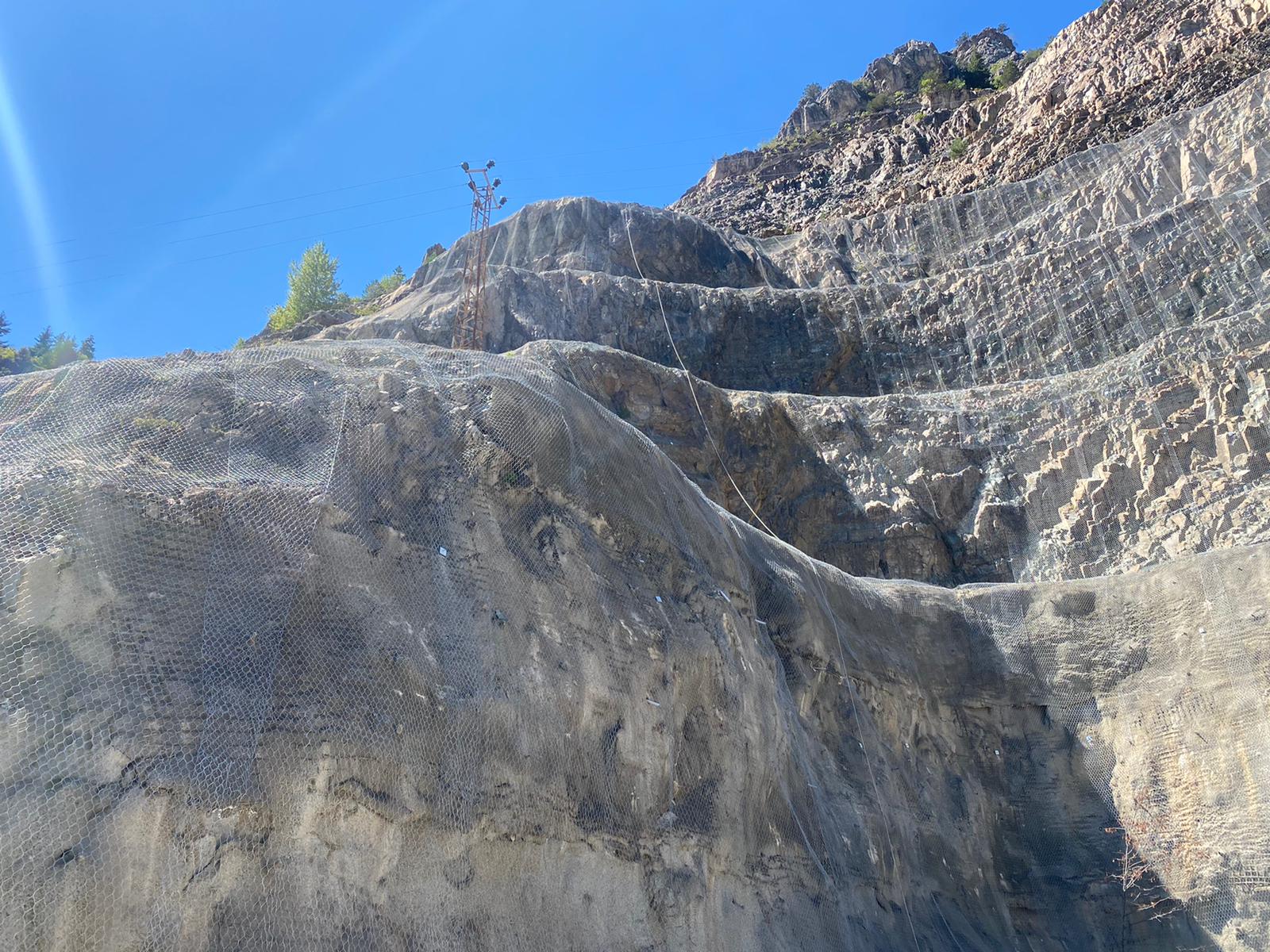 Torul Barajı Çelik Ağ Koruması